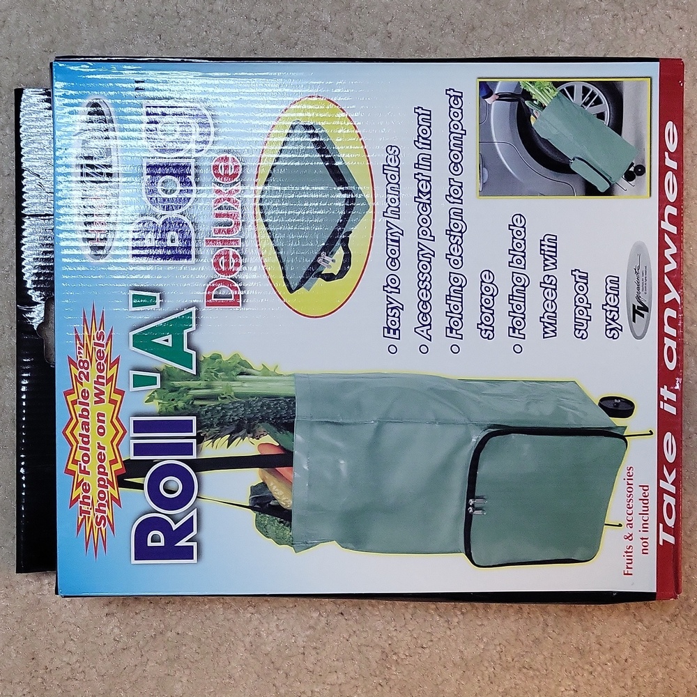 Roll a bag deluxe 28" shopper on wheels New Foldable